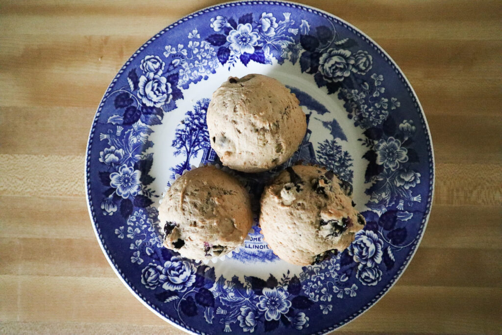 muffins on an antique plate
