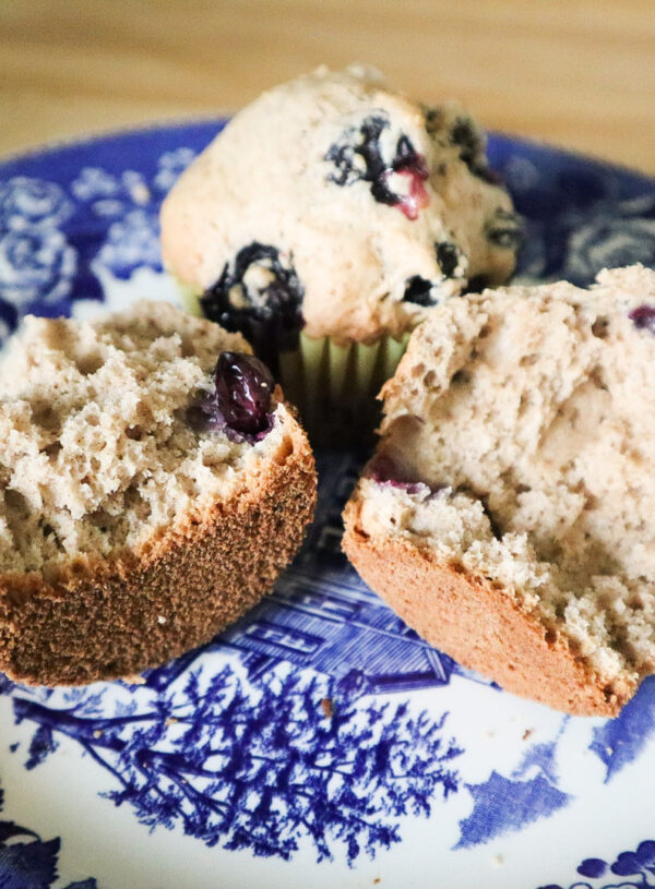 Sourdough Cinnamon Blueberry Muffins